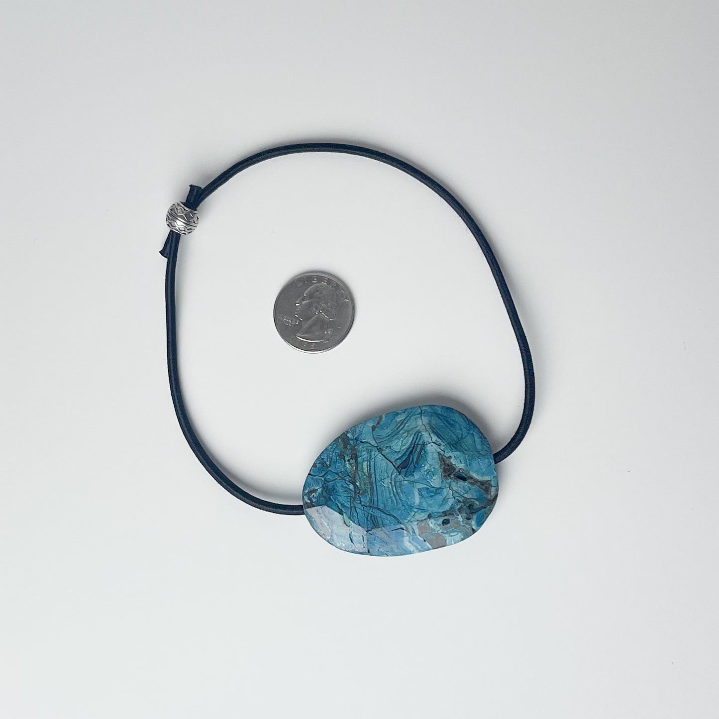 Cyan Luxe Hair Tie