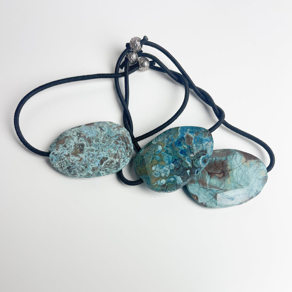 Cyan Luxe Hair Tie